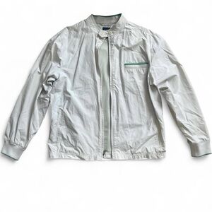 VINTAGE GAP size L Men’s White and green vintage zip-up jacket jacket